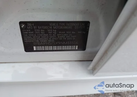 2009 BMW 328I z USA, uszkodzony, nr VIN WBAPH575X9NM33506